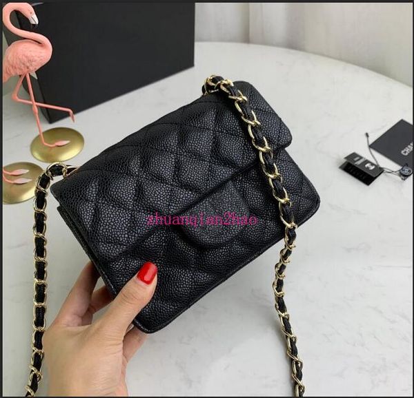 

caviar cc crossbody bag women fashion genuine leather shoulder bag handbags purse tote black clutch chain cross body bag
