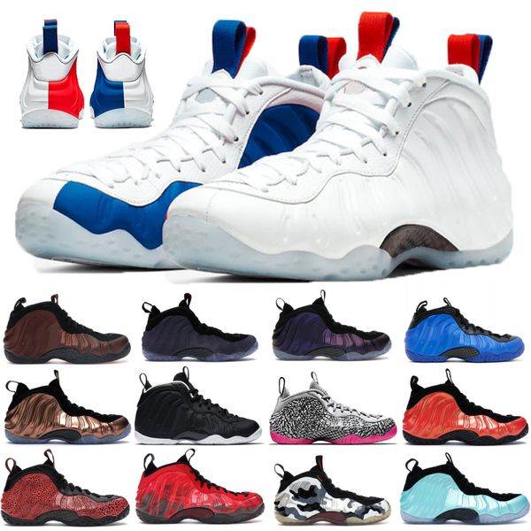 

foams knicks posite one pro usa men basketball shoes black white alternate galaxy purple camo pennt hardaway sport running sneakers