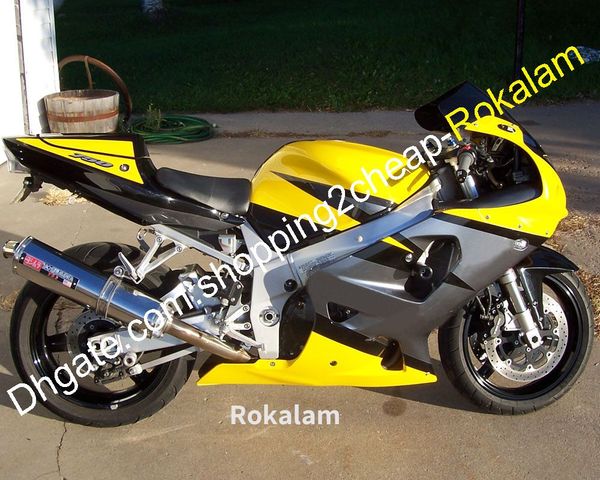 Per Suzuki GSXR750 GSXR600 GSXR 600 750 K1 GSX-R600 GSX-R750 GSX R600 R750 Kit carenatura giallo grigio nero 2001-2003 (stampaggio ad iniezione)