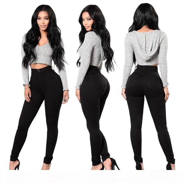 

2020 women skinny casual jeans push up high waist pants slim fit long pants female trousers good quality ing, Blue