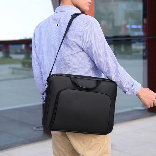 

portable work hand business office male messenger bag men briefcase for document lapcomputer handbag shoulder 15.6 tablet pc