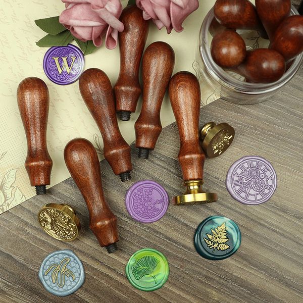 

natural beech sealing wax handle antique lacquer seal wooden special purpose hand shank personal practical gadget 1 2oc j2