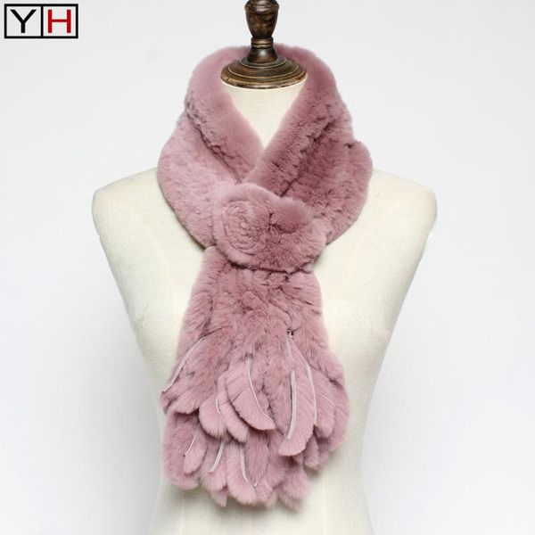 

scarves winter lady natural knit rex fur scarf women warm soft real fashion tassel authentic, Blue;gray