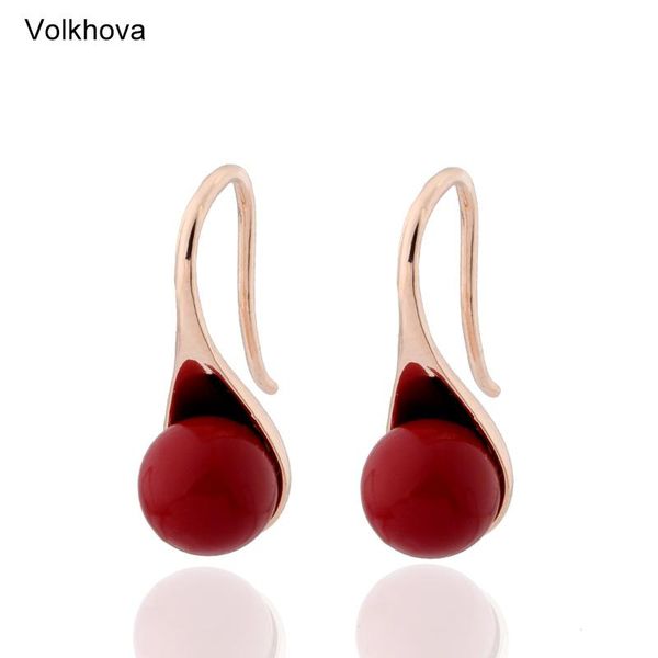 

fashion jewelry wholesale 585 rose gold color earrings imitation pearl drop earrings for women girls gift, Silver
