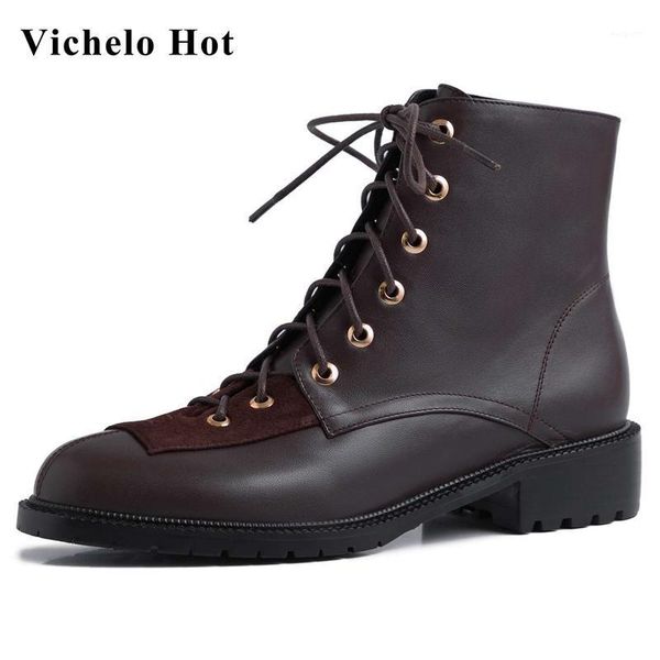 BOTAS VICHELO CALUMA NATURAL DE CAUSTO REALHO MED Med Heel Cross amarrado