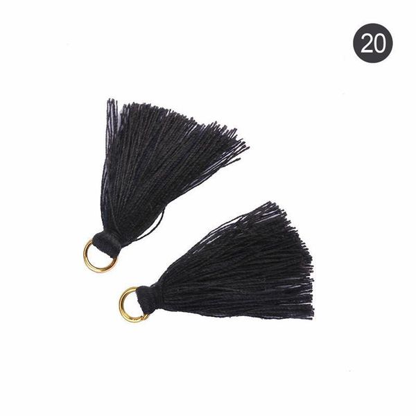 

50pcs 3.6cm mini metal ring polyester cotton fabric tassel diy pendant jewelry making fringe trim craft tassel sewing accessorie h jllvvj