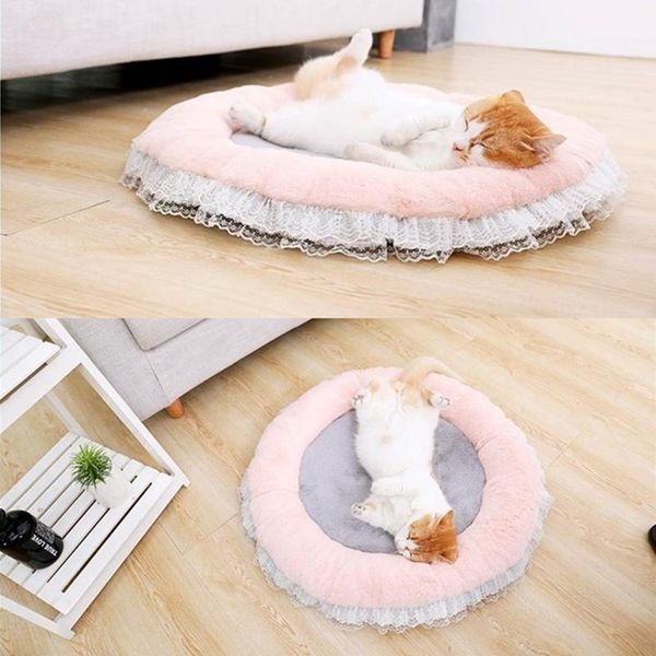 

теплый кошка подстил собака кровать моющийся peet soft cat dog pad теплая крытая круглая подушка малый и средний искусственный меховой дом