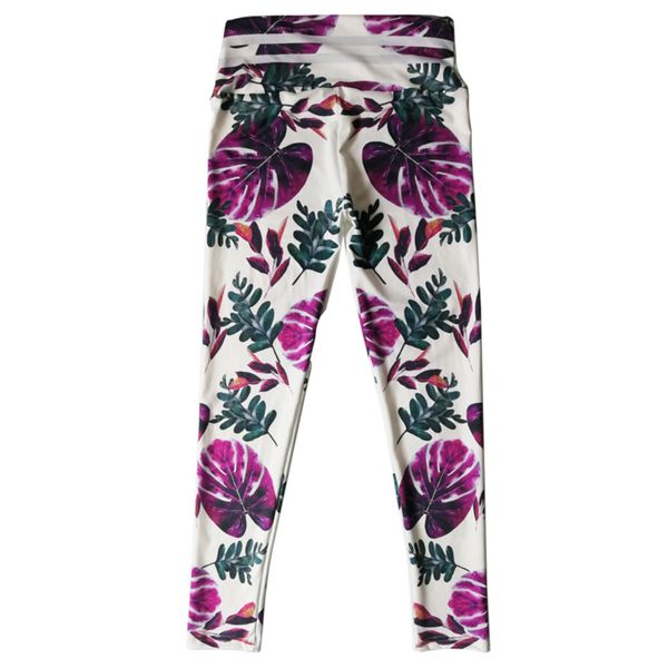 

yoga pants buttock raising fashionable leaf printed yoga pants exercise breech leggings fitness pants for women, Black;white