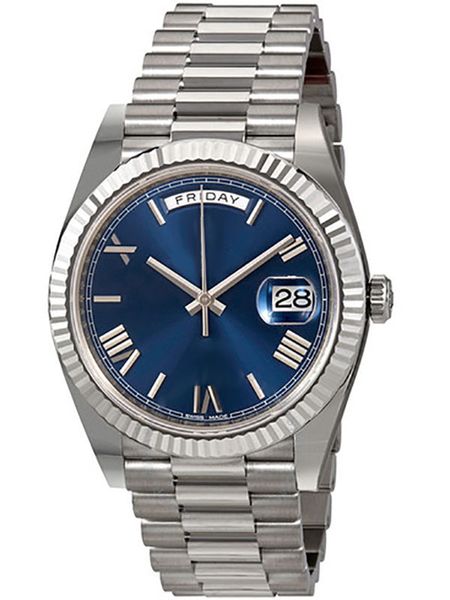 

16 colors luxury watch automatic daydate men automatic self-wind 40mm 18k watches stainless steel wristwatch no battery 2813, Slivery;brown