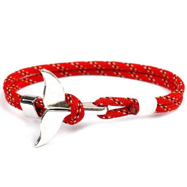 

mkendn моды хвост кита anchor браслеты мужчины женщины шарм nautical выживания rope chain paracord браслет мужской wrap металла крючки bbycc