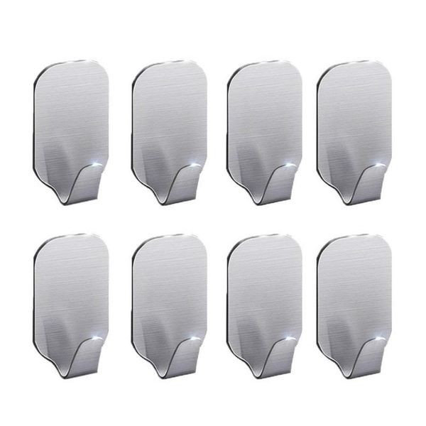 

hooks & rails 8 pieces of stainless steel 3meter self-adhesive hook wall storage racks brand durable and easy to paste