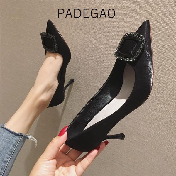 

2021 women shoes elegant party wedding high heels luxury women casual heels1, Black