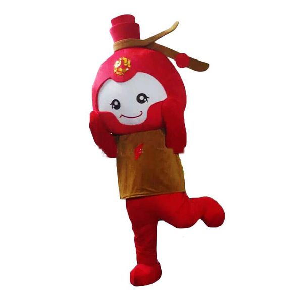 

2018 firecrackers dolls mascot costumes cartoon character sz, Red;yellow