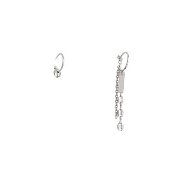 

fashion new hip hop asymmetric chain earrings korean style elegant earrings, Golden;silver