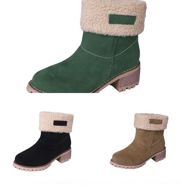 

yqno winter boots for snow waterproof women boots for women winter casual shoes ankle boots for women, Black