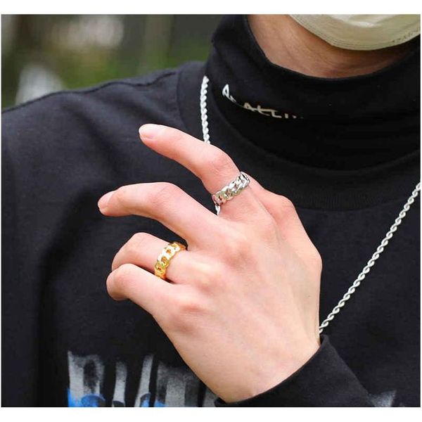 

18k gold plated cuban link rings hiphop wedding party jewerly full iced out cubic zirconia fashion r wmtroi jeneffer, Silver