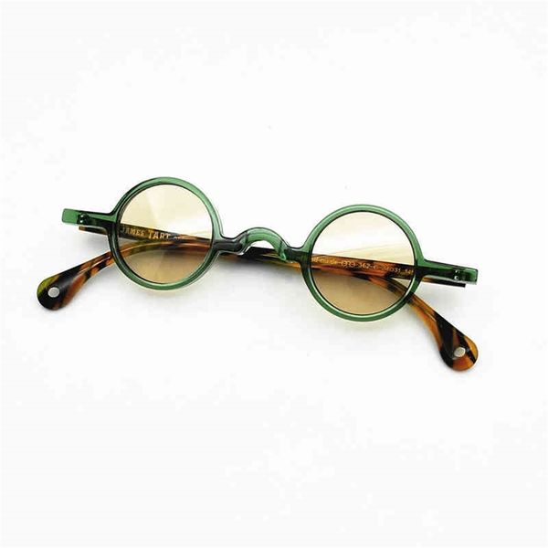 

75% off online shop italian handmade small round sunglasses green light tan plate sunglasses, White;black