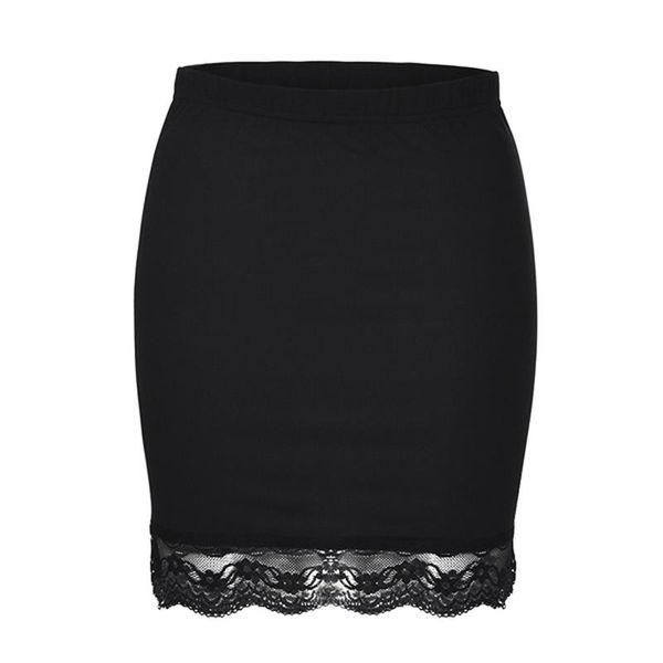 

сексуальные женщины повседневная стрейч высокая талия короткая кружевная юбка карандаш юбка черный сплошной цвет мягкие формальные юбки 2020, Black