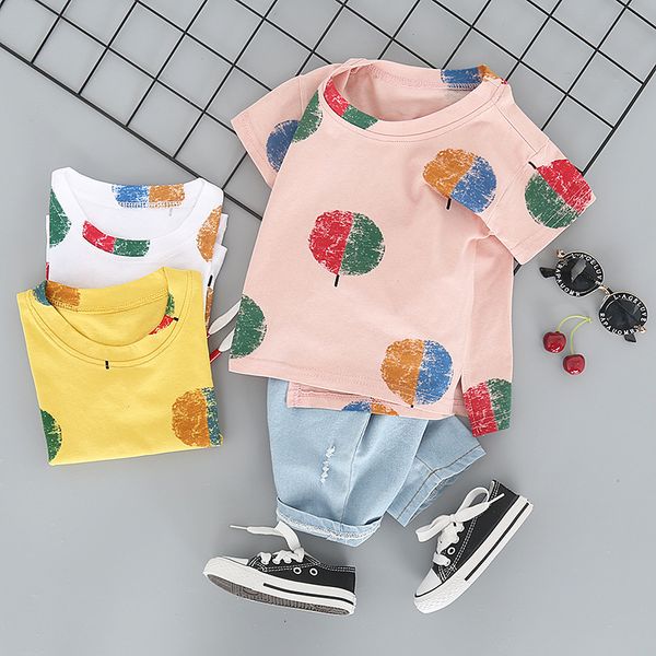 

new style children's short sleeved two-piece set .19 lj201202, White