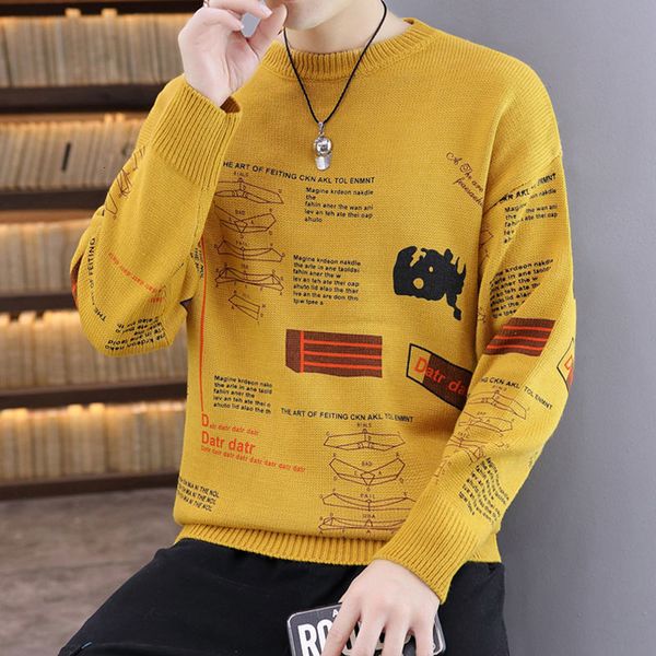 

2021 new men's jersey autumn and winter new around the neck youth shirt loose mesh line yellow clothing recommend ae42, White;black