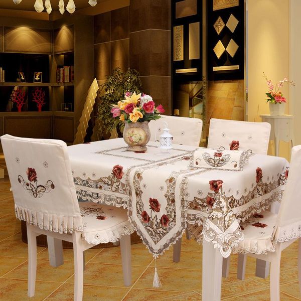 

table cloth european style, simple, fashion, polyester family cloth, meal pad, multi-functional cover towel
