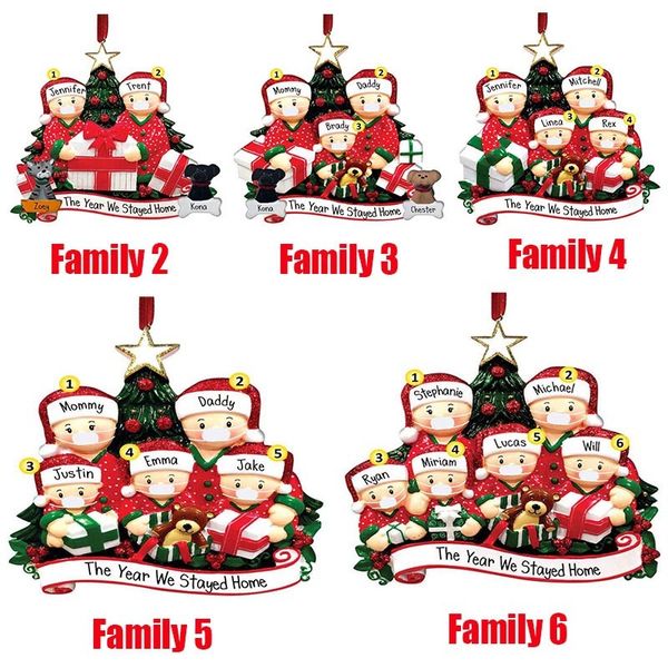 

ornaments family christmas survivor quarantine personalized 2 of 3 4 5 6 mask snowman hand sanitized xmas decorating cregx8w