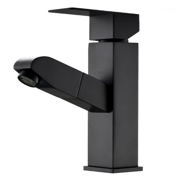 

bathroom sink faucets black mattee vanity dual holder single hole 304 stainless steel grifo cocina extensible furniture bk50bf1