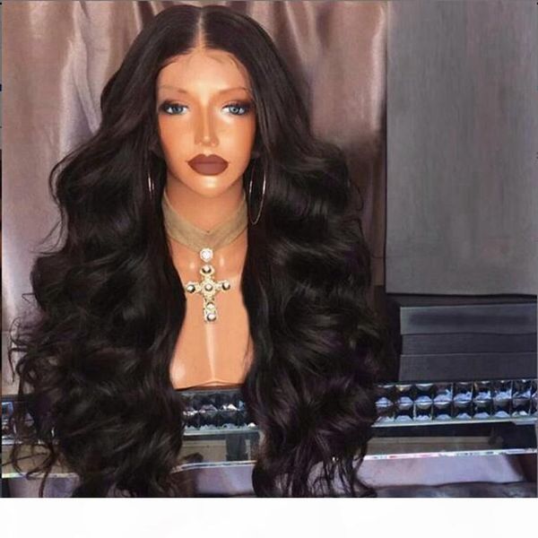 

180 density full lace wig with baby hair body wave full lace human hair wigs for black women malaysian lace front wigs, Black;brown