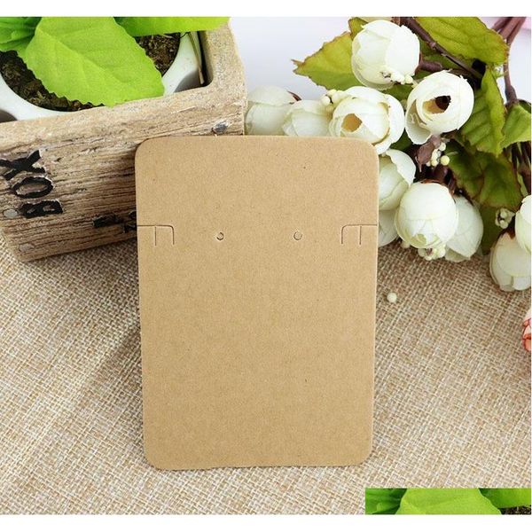 

100 pcs/lot 6.8*9.7cm kraft paper necklace earrings sets display cards jewelry packaging card gifts 0n1eb