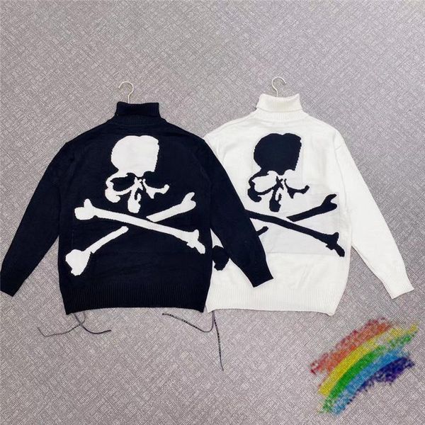 

2020fw winter turtleneck mastermind sweater men women skull pattern sweatshirts, White;black