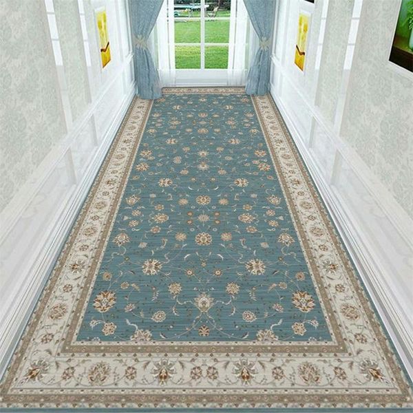 

luxury long area rug retro persian style stair carpet home entrance hallway corridor carpet sofa coffee table non-slip floor mat