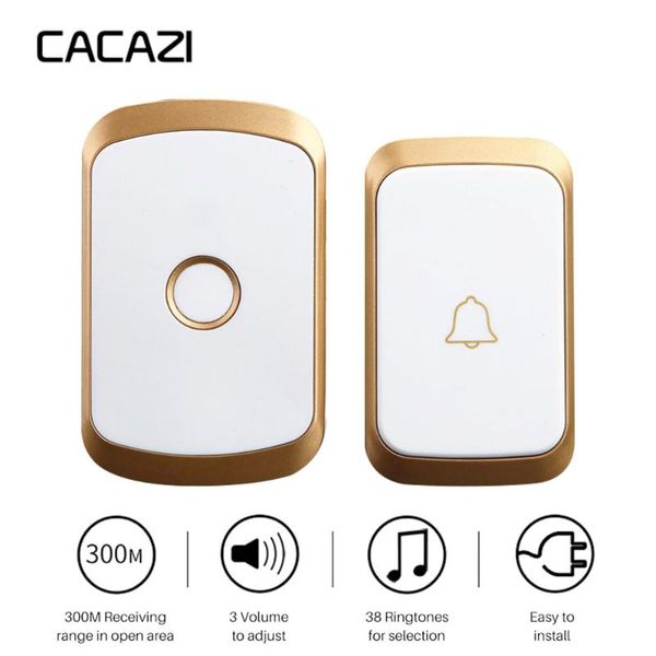 

doorbell waterproof wireless battery button 300m range home dingdong door bell 36 chimes 4 volume us eu uk plug