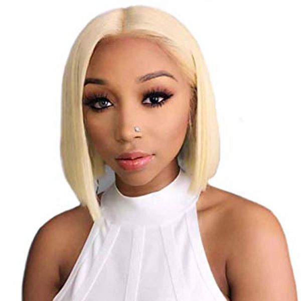 Peruca feminina Colorido em linha reta 13x4 Lace Blond Wig Women Surefeless