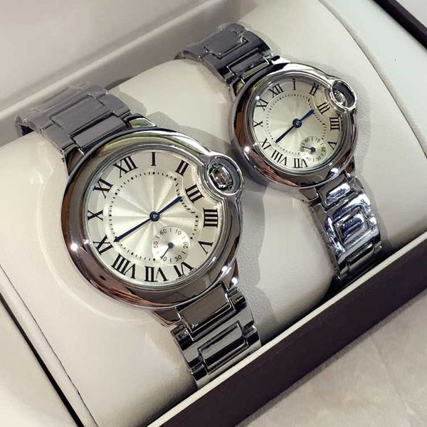 

2019 fashion lady watches man/women wristwatch silver stainlesa steel classic models wristwatches brand female/male clock box