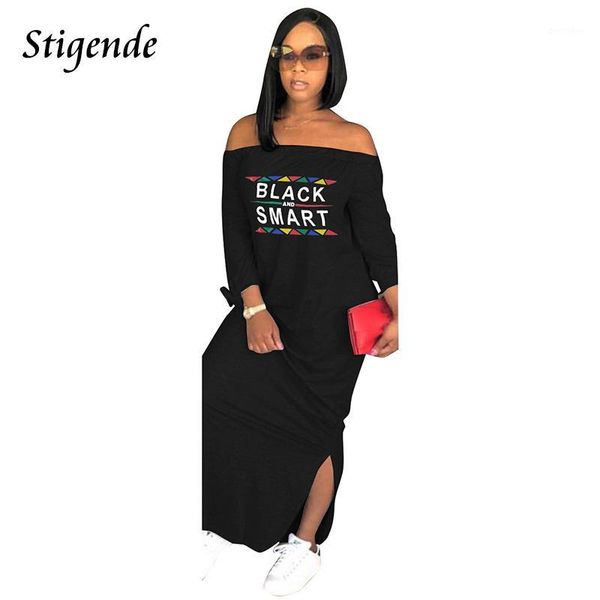 

casual dresses stigende women off shoulder both side split dress fashion plus size sleeve long bodycon print maxi1, Black;gray