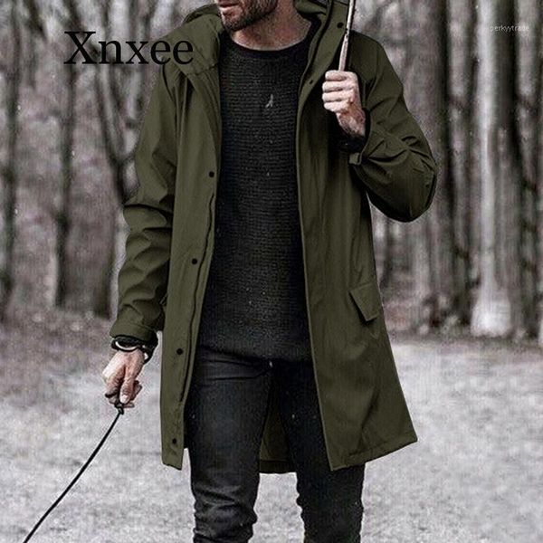 

men's trench coats men's hoodies coat fashion long jacket casual autumn winter outerwear solid overcoat men clothes windbreaker ma, Tan;black