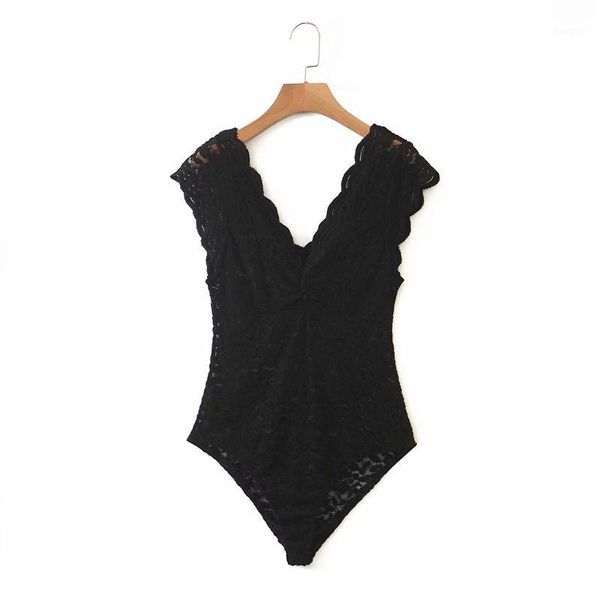 

2020 summer women lace bodysuit jumpsuit rompers sleeveless black bodysuit female elegant street fashion overalls1, Black;white