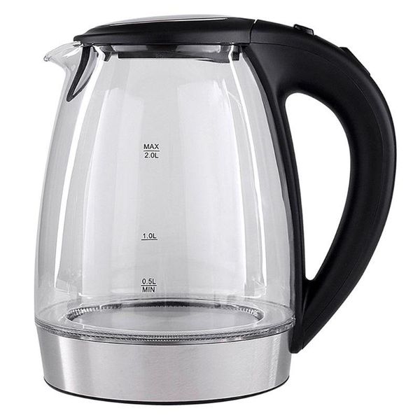 

2l electric glass kettle 2000w fast boiling coffee pot with blue led light m2ee
