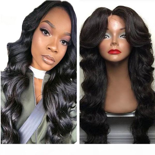 

stocking 1b loose wave human hair 100 virgin brazilian front lace wigs for women ing, Black;brown