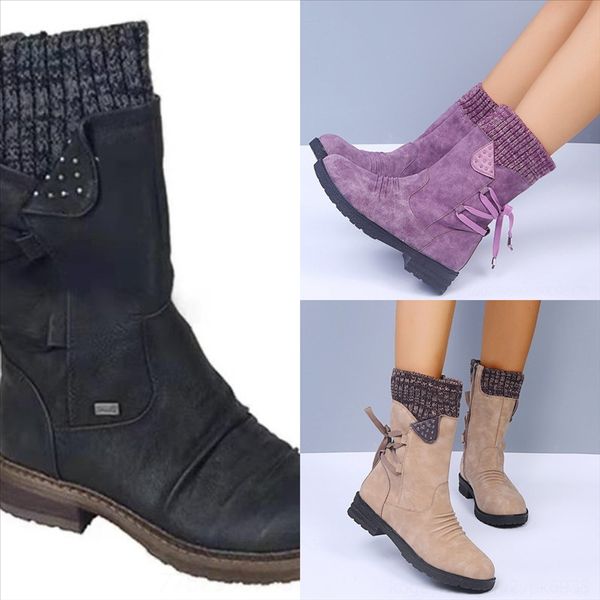 

cqp over fashion luxury new fashionable high boot lady sock booties knee comfortable leather woman boots presbyopiaboots heel height m, Black