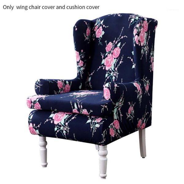 

2pcs/set bedroom home high stretch full protection arms wing chair cover cushion sleeve fashion printed elastic furniture1