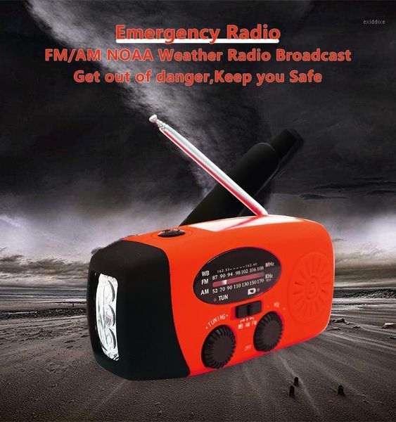 

radio earthquake disaster portable hand crank solar radio,am/fm noaa weather with led , 1000mah power bank for1