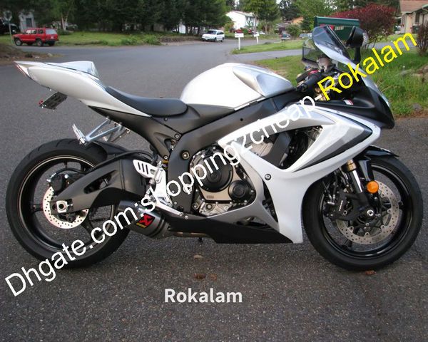 

for suzuki motorcycle kit gsxr600 06 07 gsx-r600 white black k6 gsxr 600 750 gsxr750 2006 2007 body fairings (injection molding)