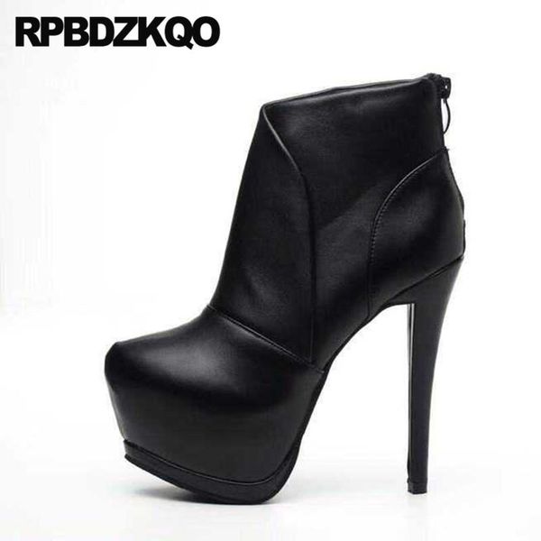 

boots gothic women stiletto shoes stripper booties exotic dancer side zip high heel pointed toe ladies goth black 14cm thin