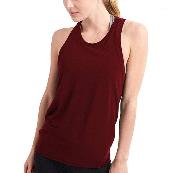 

women tank summer sleeveless o-neck solid hollow back t-shirt mug881, White