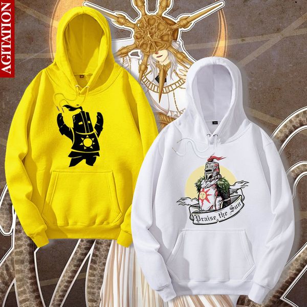 

dark soul sun knight steam game around autumn and winter men's sweater plush pullover hoodie student trend