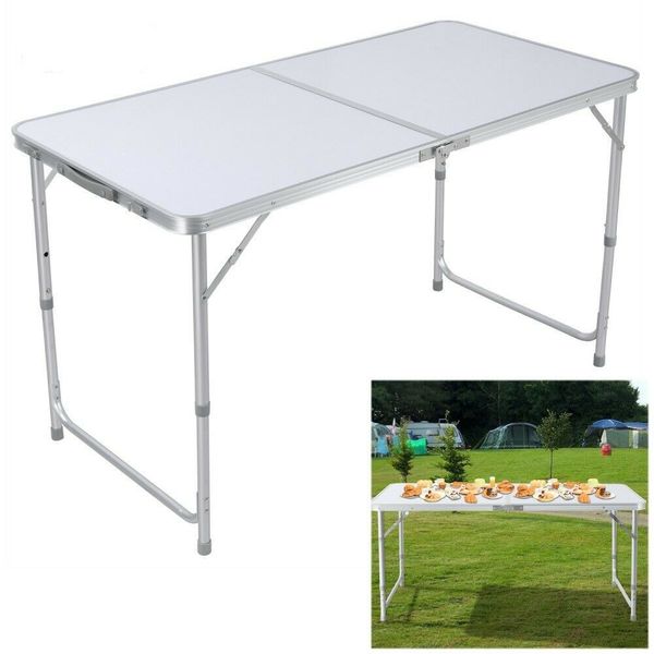 

home use adjustable aluminum table 90 x 60 x 70cm outdoor portable folding table stool set for camping picnic party bbq ing