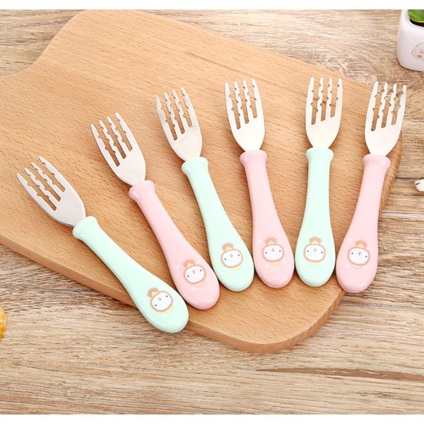 

new arrival baby feeding spoon fork set 304 stainless steel toddler infant tableware flatware kids cutlery accessories for kids f wmtifz