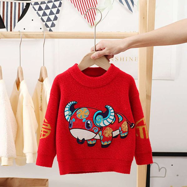 

clothing sweater boys and girls winter round neck bottom coat baby's t-shirt cartoon red children's cloth, Blue