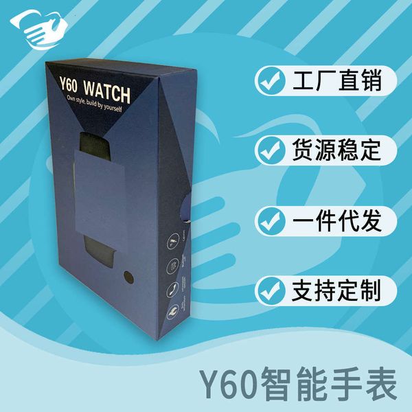 

y60 smart custom dial temperature monitoring 1.69 inch heart rate multi language bluetooth call wa